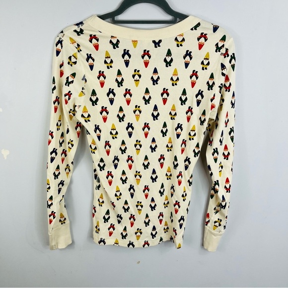 Hanna Andersson Size Small Gnome Cream Long Sleeve Pajama Sleep Top SIB - Picture 4 of 5